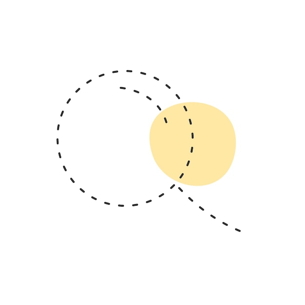 Dotted Line Search Icon Sleek Representation of Digital Exploration