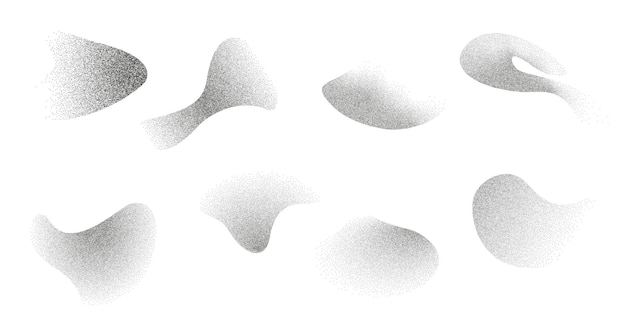 Dotwork abstracto ruido elementos de gradiente de grano patrón de puntilismo efecto de medio tono punteado