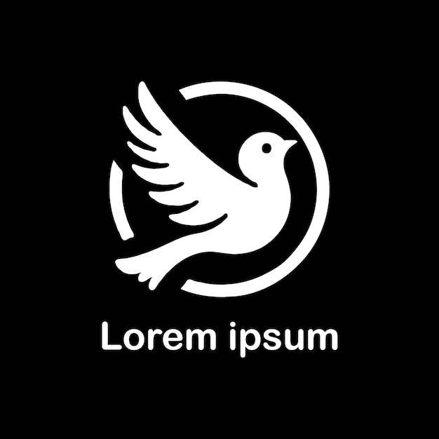 Dove en el diseño del logotipo de vuelo