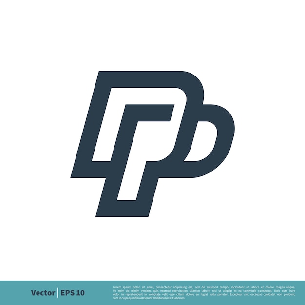 DP Letter Icon Vector Logo Plantilla Ilustración Diseño Vector EPS 10