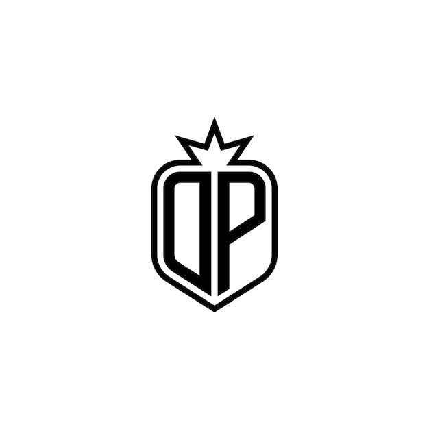 DP monograma logotipo diseño carta texto nombre símbolo monocromo logotipo alfabeto carácter simple logotipo