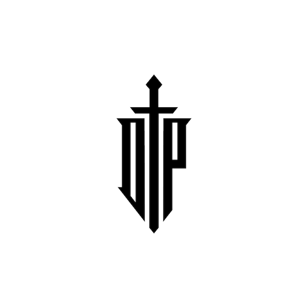 DP monograma logotipo diseño carta texto nombre símbolo monocromo logotipo alfabeto carácter simple logotipo