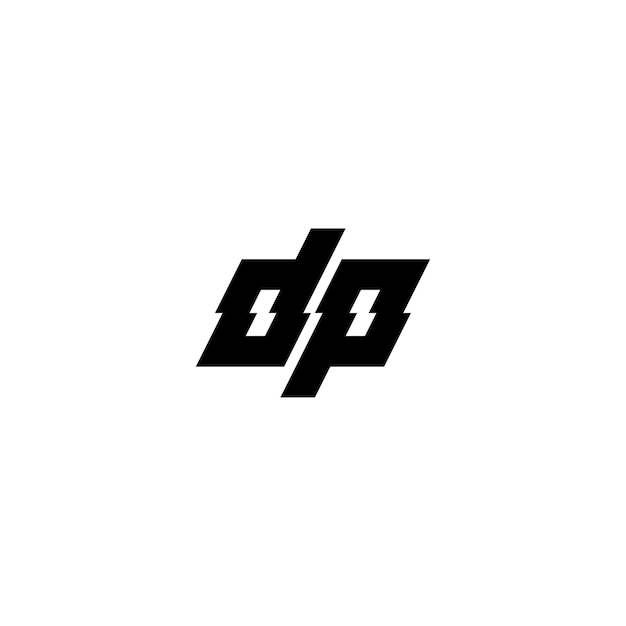 DP monograma logotipo diseño carta texto nombre símbolo monocromo logotipo alfabeto carácter simple logotipo