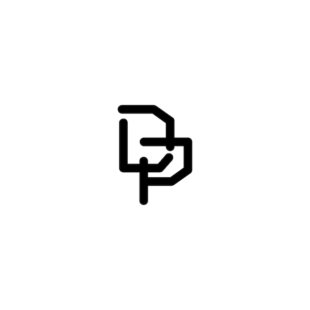 DP monograma logotipo diseño carta texto nombre símbolo monocromo logotipo alfabeto carácter simple logotipo