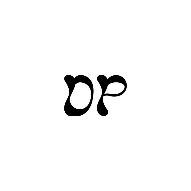 DP monograma logotipo diseño carta texto nombre símbolo monocromo logotipo alfabeto carácter simple logotipo