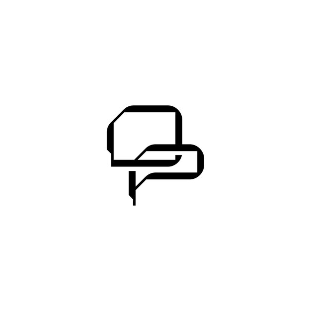 DP monograma logotipo diseño carta texto nombre símbolo monocromo logotipo alfabeto carácter simple logotipo