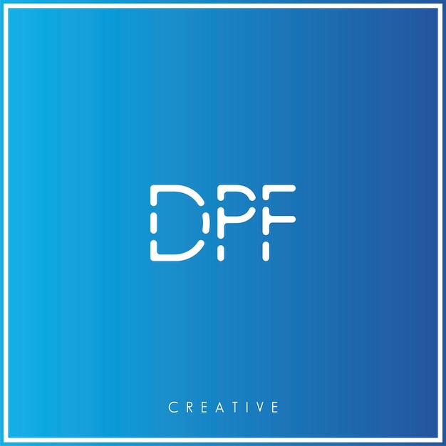 DPF Premium Vector último diseño de logotipo diseño creativo de logotipo vector ilustración monograma de logotipo mínimo