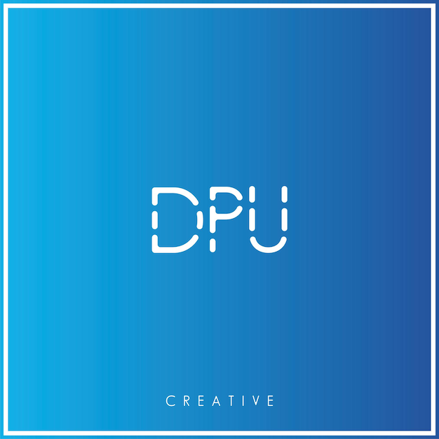 DPU Premium Vector último diseño de logotipo diseño creativo de logotipo vector ilustración monograma de logotipo mínimo