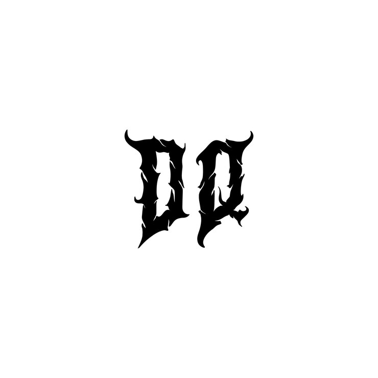 Vector dq monograma logotipo diseño carta texto nombre símbolo monocromo logotipo alfabeto carácter simple logotipo