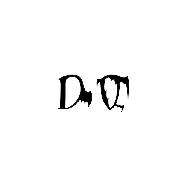 DQ monograma logotipo diseño carta texto nombre símbolo monocromo logotipo alfabeto carácter simple logotipo