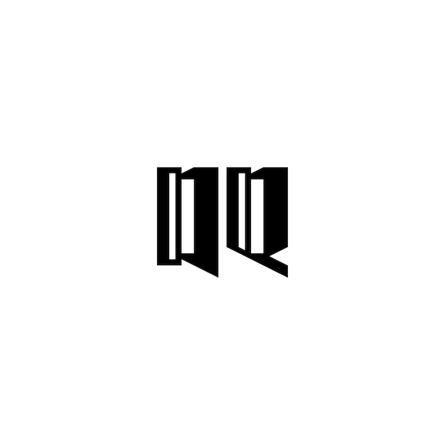 DQ monograma logotipo diseño carta texto nombre símbolo monocromo logotipo alfabeto carácter simple logotipo
