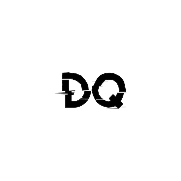 DQ monograma logotipo diseño carta texto nombre símbolo monocromo logotipo alfabeto carácter simple logotipo