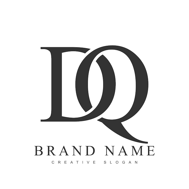 DQ plantilla de logotipo de moda Letra inicial d y q estilo de fuente clásico Logotipo creativo para el nombre o la identidad de la empresa