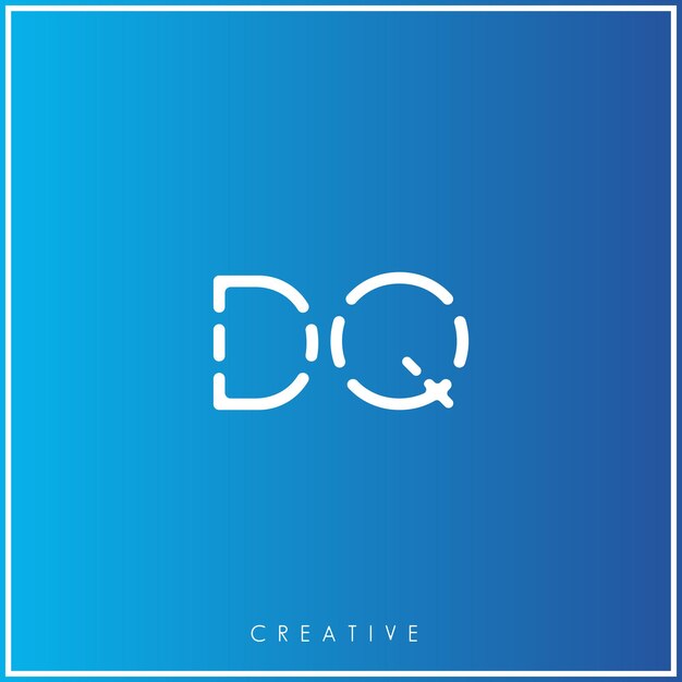 DQ Premium Vector último diseño de logotipo Logotipo creativo Ilustración vectorial letras del logotipo Logotipo creativo