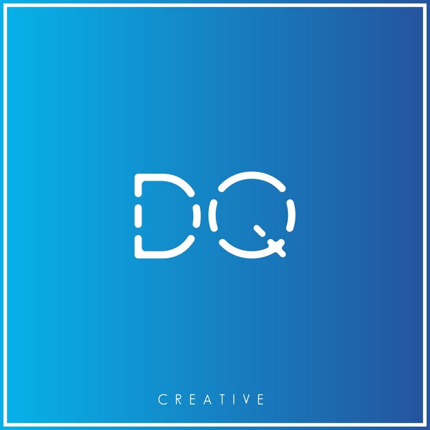 DQ Premium Vector último diseño de logotipo Logotipo creativo Ilustración vectorial letras del logotipo Logotipo creativo