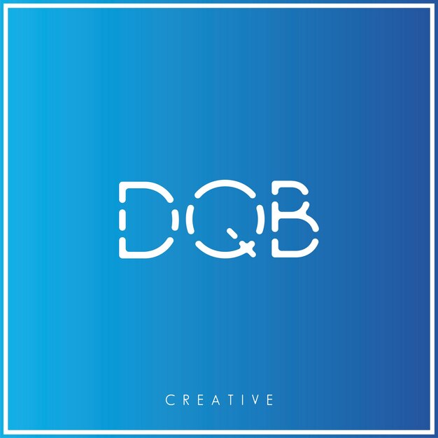 DQB Premium Vector último diseño de logotipo Diseño creativo de logotipo Ilustración vectorial Logotipo mínimo Monograma