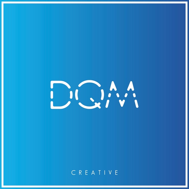 DQM Premium Vector último diseño de logotipo Diseño creativo de logotipo Ilustración vectorial Logotipo mínimo Monograma