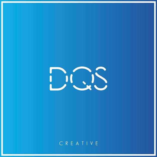 DQS Premium Vector último diseño de logotipo Diseño creativo de logotipo Ilustración vectorial Logotipo mínimo Monograma