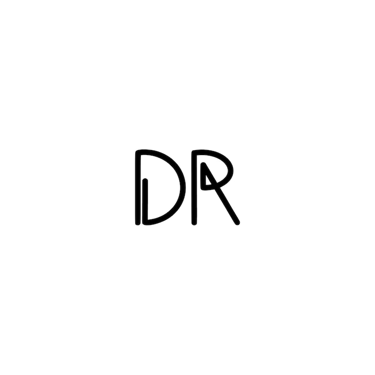 Vector dr monograma logo diseño carta texto nombre símbolo monocromo logotipo alfabeto carácter simple logo