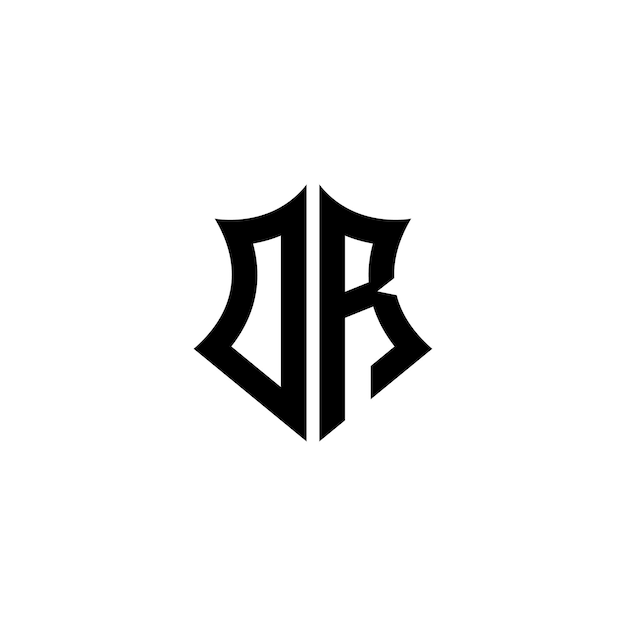 DR monograma logo diseño carta texto nombre símbolo monocromo logotipo alfabeto carácter simple logo