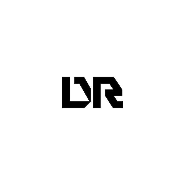 DR monograma logo diseño carta texto nombre símbolo monocromo logotipo alfabeto carácter simple logo