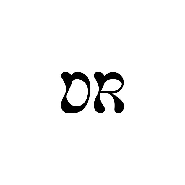 DR monograma logo diseño carta texto nombre símbolo monocromo logotipo alfabeto carácter simple logo