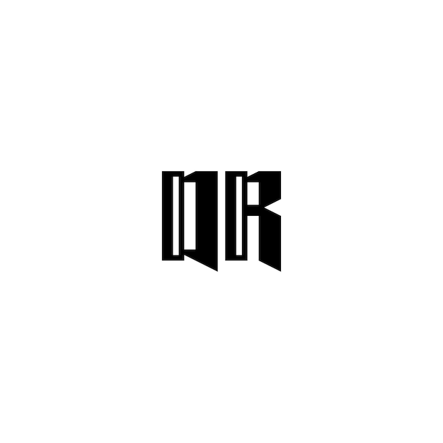 DR monograma logo diseño carta texto nombre símbolo monocromo logotipo alfabeto carácter simple logo