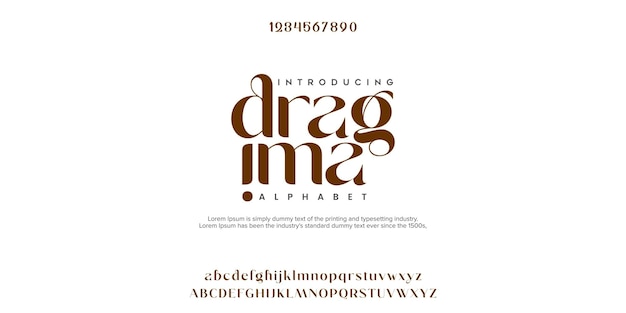 Dragima Abstract Fashion font alphabet Fuentes urbanas modernas mínimas para el logotipo de la marca, etc.