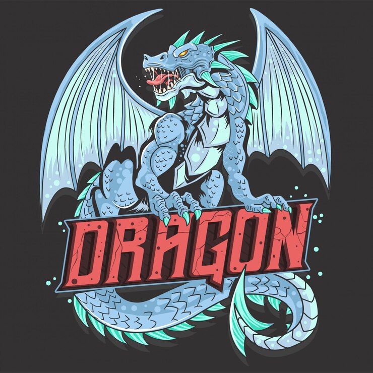 Vector dragon alas cara de bestia