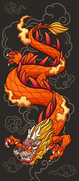 Vector dragon chino