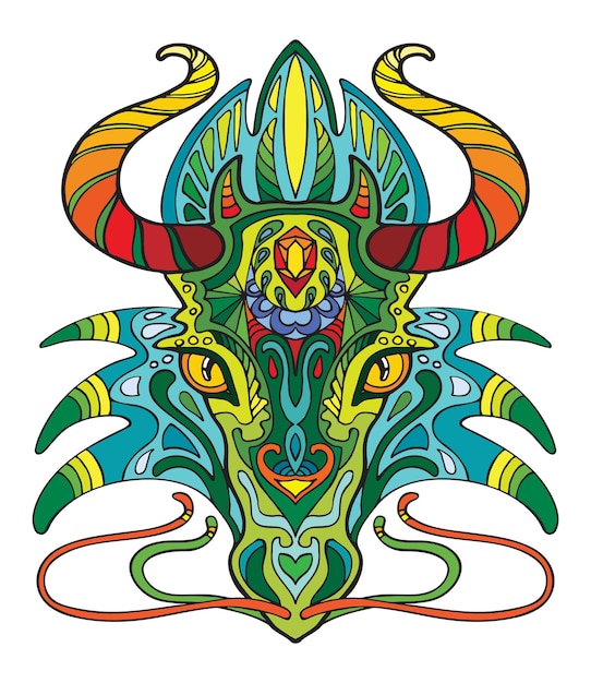 Dragón colorido vector