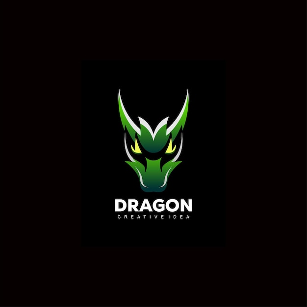 Dragón diseño logo degradado colorido