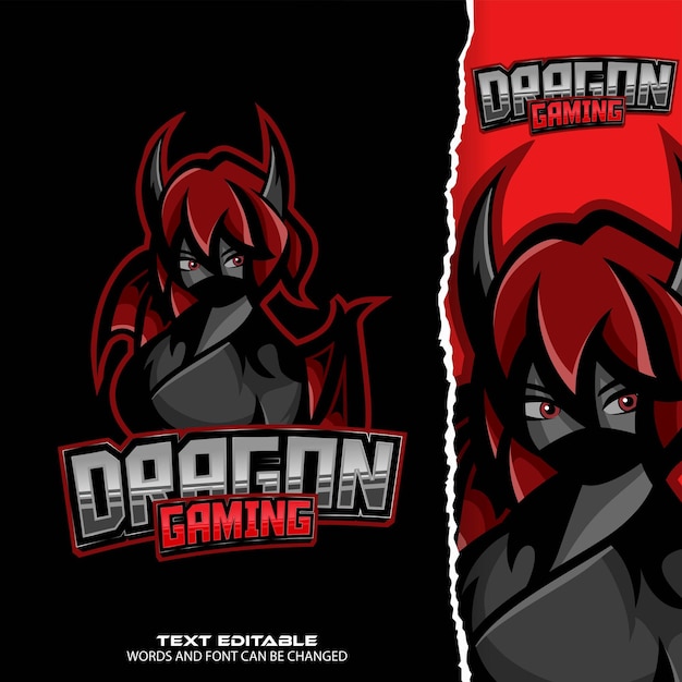 Dragón esport logo premium vector