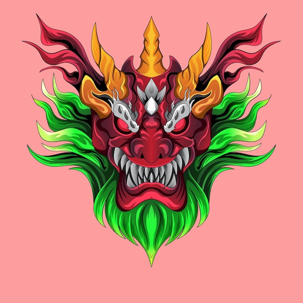 Dragon head monster mascota y logo design dragon tattoos