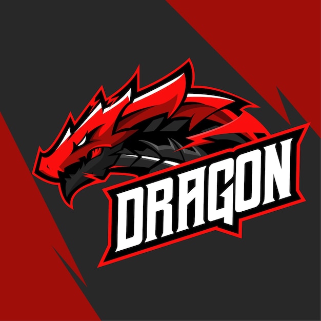 Dragón mascota logo vector