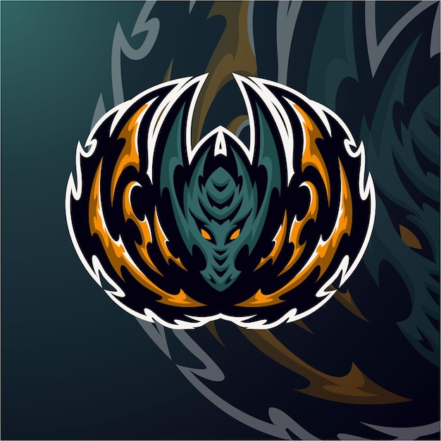 Dragon masscot logo esport vector premium