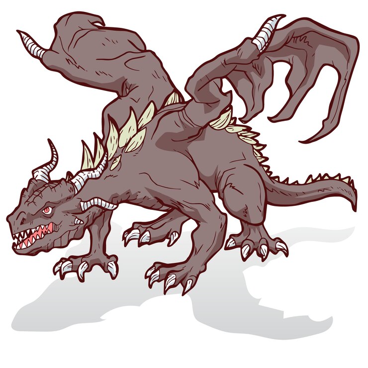 Dragón negro Bestia Monstruo Ilustración
