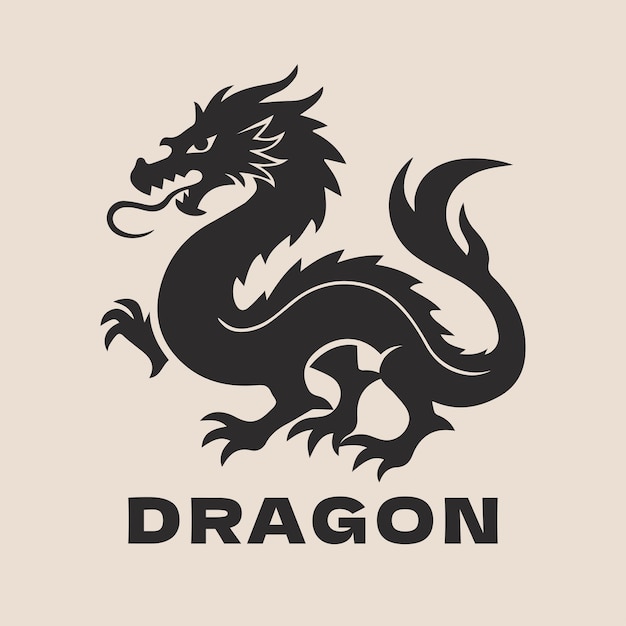 un dragón negro con un dragón en él