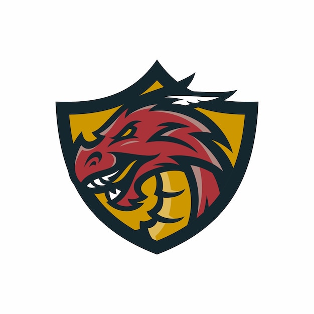 dragón - vector logo / icono ilustración mascota