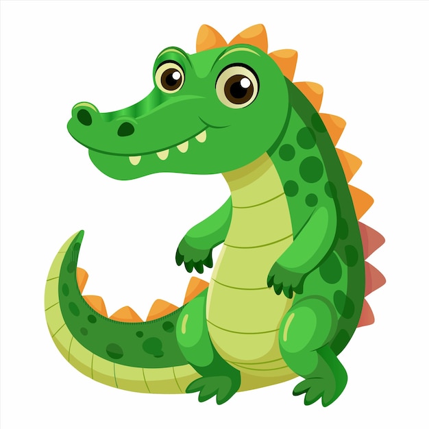 un dragón verde de dibujos animados con un fondo blanco
