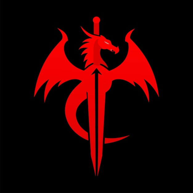 Dragon with Sword Crest