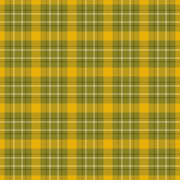 Drapado tartan textil de fondo a cuadros con patrón sin costuras de mosaico a cuadros de textura vectorial en colores amarillos y brillantes