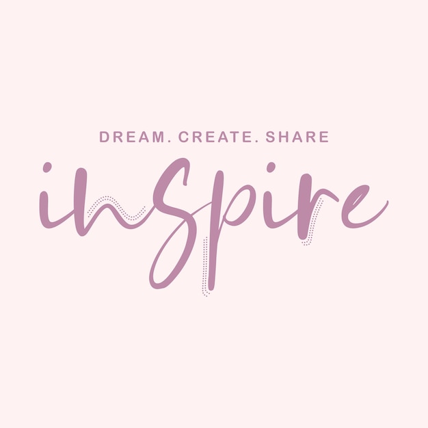 Dream.create.share inspira un eslogan tipográfico para la impresión de camisetas, diseño gráfico de camisetas.