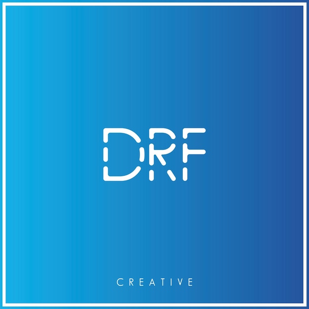 DRF Premium Vector último diseño de logotipo Diseño creativo de logotipo Ilustración vectorial Logotipo mínimo Monograma
