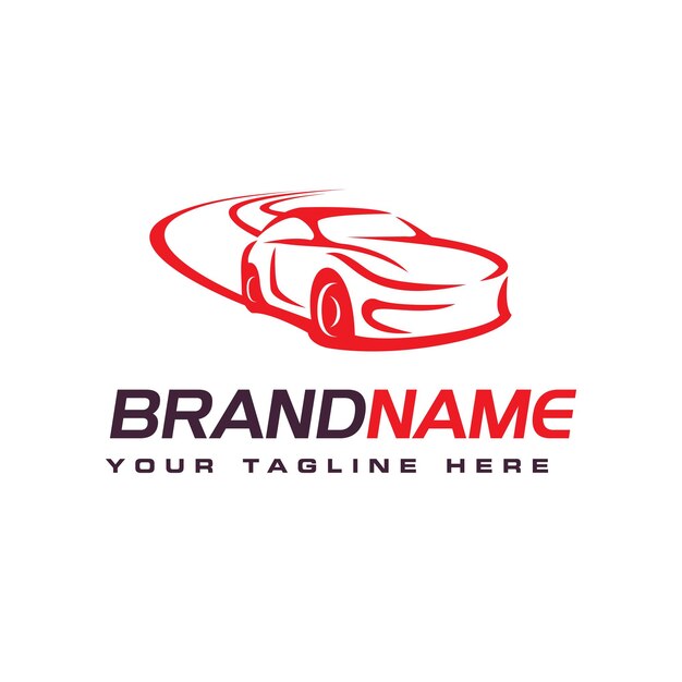 Drift car logo plantilla de diseño de logotipo automotriz