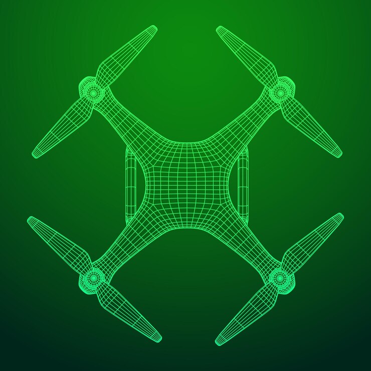 Vector dron de aire de control remoto