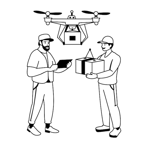 Drone Delivery Service A Package Transfer between Two People