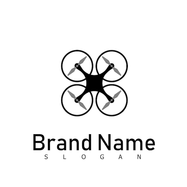 Drone fly camera logo tecnología tec símbolo