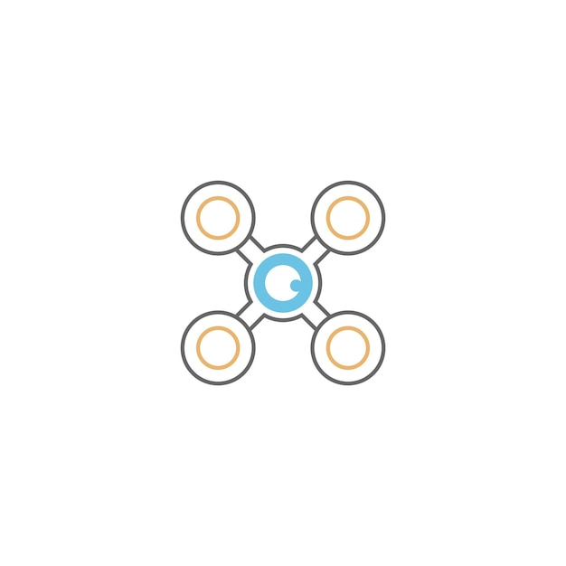 Drone icono logo diseño ilustración vector