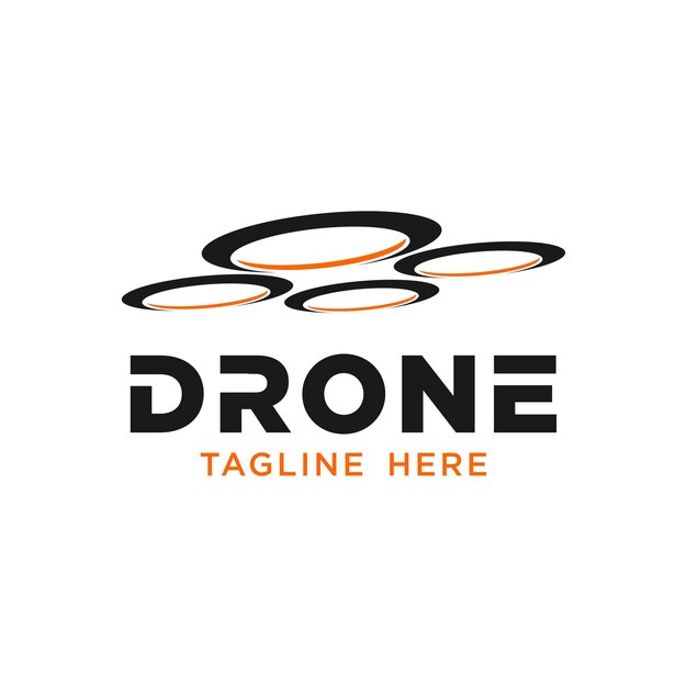 Drone Logo Design Template Inspiration Vector Illustration